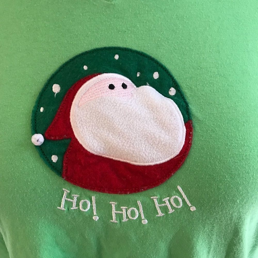Ho! Ho! Ho! Long Sleeve Christmas T-Shirt Sz L